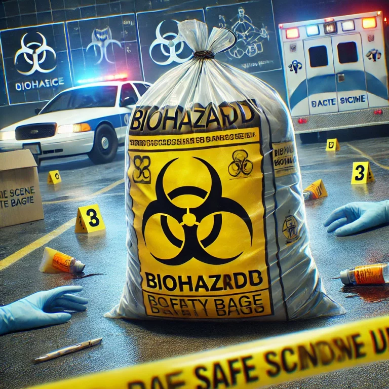 Gestion des déchets biologiques sur une scène de crime