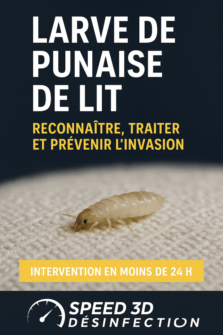 larve de punaise de lit sur tissu avec offre d'intervention