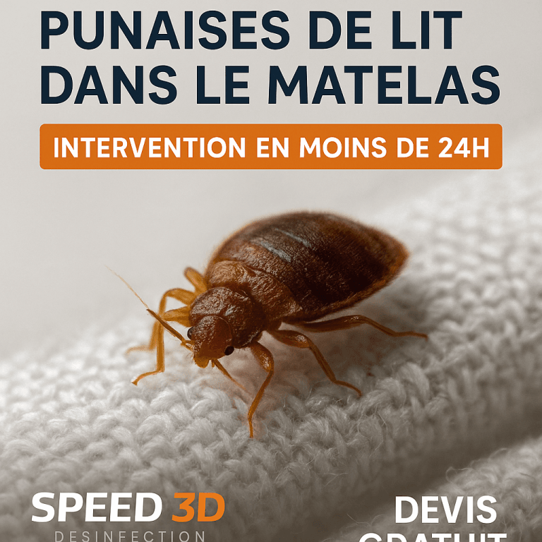 punaise de lit sur tissu clair avec offre de traitement Speed 3D