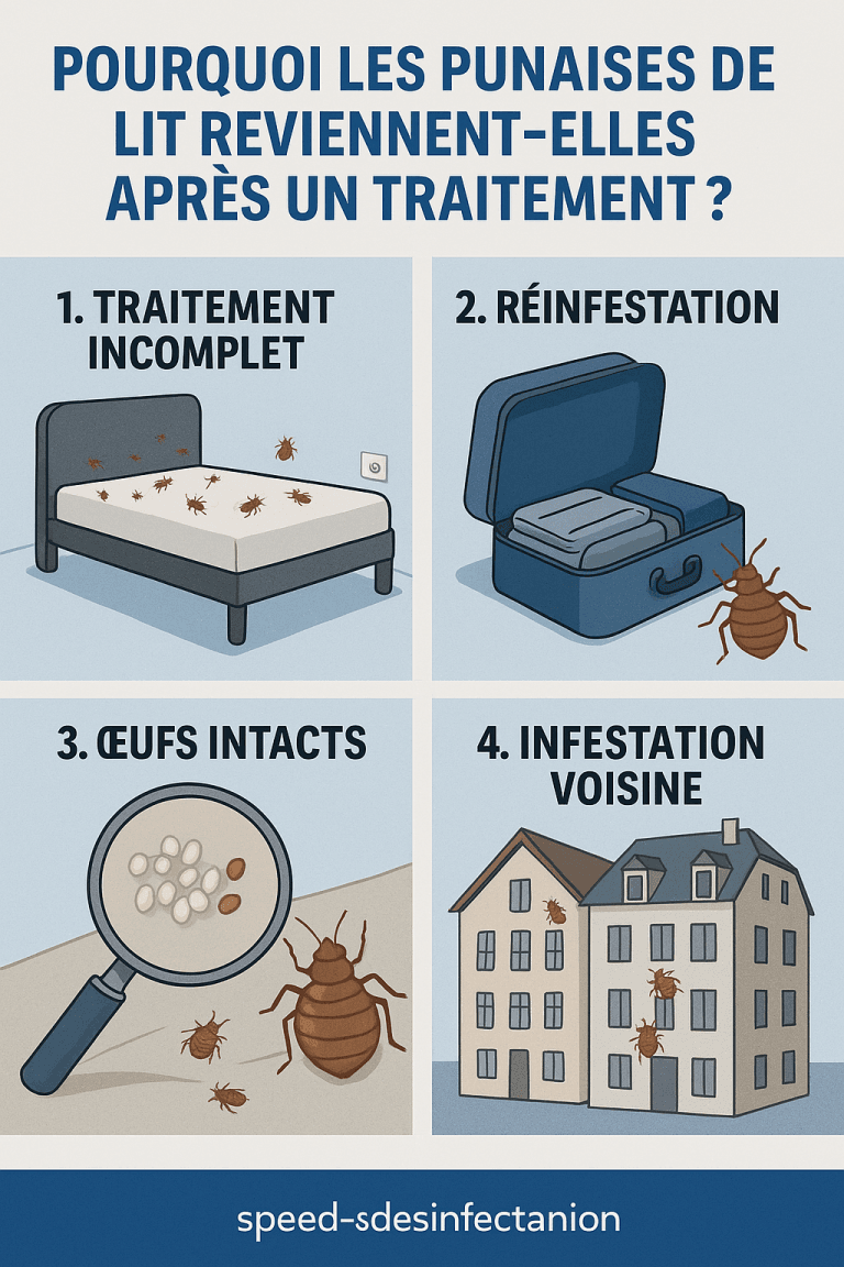 Pourquoi les punaises de lit reviennent après un traitement ? Infographie des causes