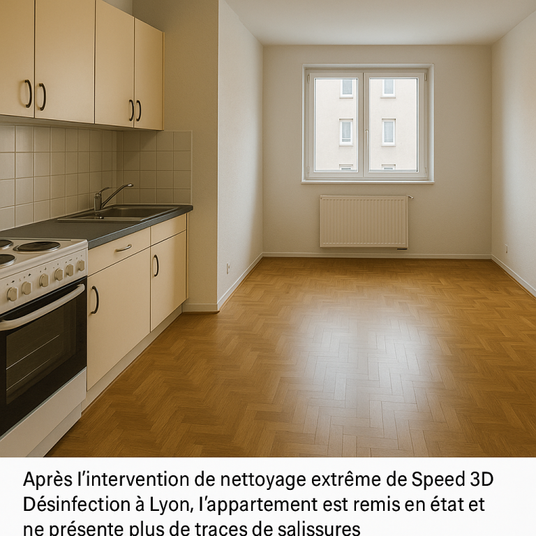 Appartement rénové et désinfecté à Lyon après nettoyage extrême par Speed 3D Désinfection